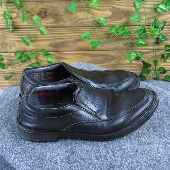 Clarks Men's Soft Cushion Loafer Black Leather‎ Size 8 Wide Used 2025 - Picture 3 of 7